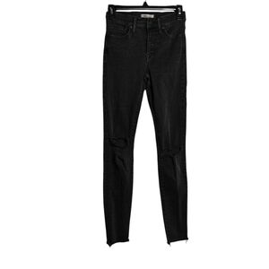 MADEWELL 9" High Rise Skinny Black Wash Jeans Size 26T